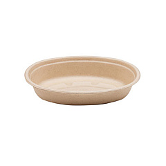 World Centric Fiber Burrito Bowls, 24 oz, 8" Diameter x 1.6"h, Natural, 400/Carton (BOSCUBBS)