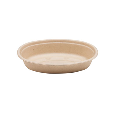 World Centric Fiber Burrito Bowls, 24 oz, 8" Diameter x 1.6"h, Natural, 400/Carton (BOSCUBBS)
