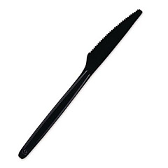 WNA Cutlery for Cutlerease Dispensing System, Mediumweight Knife, Plastic, Black, 960/Box (CEASEKN960BL)