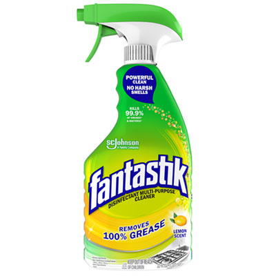 Fantastik Disinfectant Multi-Purpose Cleaner Lemon Scent, 32 oz Spray Bottle, 8/Carton (306388)