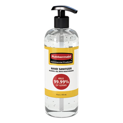 Rubbermaid Commercial TABLE TOP GEL HAND SANITIZER, 16 OZ PUMP BOTTLE, UNSCENTED (2133271)