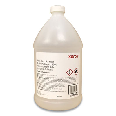 Xerox Liquid Hand Sanitizer, 1 gal Bottle with Pump, Unscented, 4/Carton (008R08112)