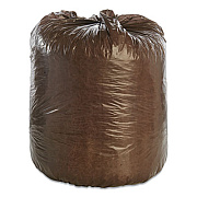 AbilityOne 8105015604930, SKILCRAFT Controlled Life Cycle Bags, 30 gal, 0.8 mil, 30" x 36", Brown, 30/Box