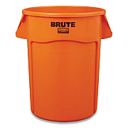 Rubbermaid Commercial Brute Round Container, 32 gal, Resin, Orange (2119308)