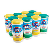 Clorox Disinfecting Wipes, 7 x 8, Fresh Scent/Citrus Blend, 75/Can, 2 Cans/PK, 6 PK/CT (01599CT)