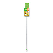Scotch-Brite Microfiber Hardwood Floor Mop, 17" Wide Green Microfiber Head, 60" Silver Steel Handle (M005)