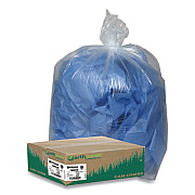 Earthsense Commercial Linear Low Density Clear Recycled Can Liners, 23 gal, 1 mil, 28.5" x 43", Clear, 150/Carton (RNW4310C)