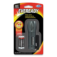 Eveready COMPACT LED METAL FLASHLIGHT, 3 AAA (INCLUDED), SILVER (2661182)