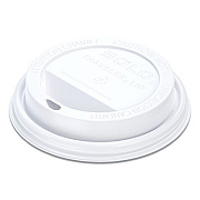 Dart TRAVELER CAPPUCCINO STYLE DOME LID, POLYSTYRENE, FITS 10-24 OZ HOT CUPS, WHITE, 100/PACK (896404)