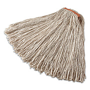 Rubbermaid Commercial NON-LAUNDERABLE COTTON/SYNTHETIC CUT-END WET MOP HEADS, 32 OZ, 1" BAND, RED (FGF21900WH00)