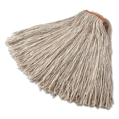 Rubbermaid Commercial NON-LAUNDERABLE COTTON/SYNTHETIC CUT-END WET MOP HEADS, 32 OZ, 1" BAND, RED (FGF21900WH00)