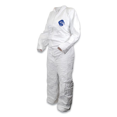 GN1 DUPONT TYVEK DISPOSABLE COVERALL, LARGE, WHITE, 25/CARTON (CVZ11L)