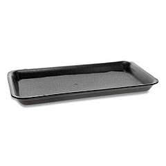 Pactiv SUPERMARKET TRAYS, #25P, 14.75 X 8 X 1.36, BLACK, 200/CARTON (52P925P)