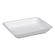 Pactiv Evergreen Supermarket Trays, #4D, 8.63 x 6.56 x 1.27. White, 400/Carton (51P104D)