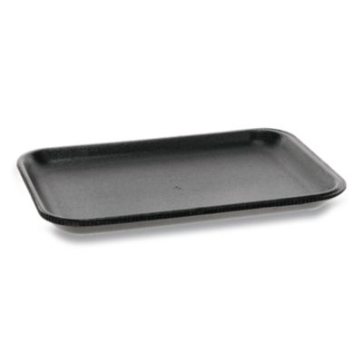 Pactiv Evergreen Supermarket Tray, #2, 8.4 x 5.9 x 0.7, Black, Foam, 500/Carton (51P902S)