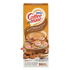Coffee mate LIQUID COFFEE CREAMER, BUTTERSCOTCH, 0.38 OZ MINI CUPS, 50 CUPS/BOX (68613)