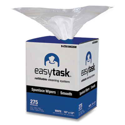 HOSPECO Easy Task A100 Wiper, Center-Pull, 10 x 12, 275 Sheets/Roll with Zipper Bag (NETA100CZGW)