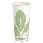 SOLO Bare Eco-Forward Paper Cold Cups, 22 oz, Green/White, 50/Sleeve, 20 Sleeves/Carton (RS22BBJD110)