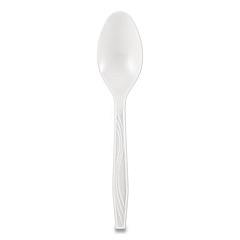 Berkley Square ELEGANT DINNERWARE HEAVYWEIGHT CUTLERY, POLYSTYRENE, SPOON, WHITE, 500/BOX (2465769)