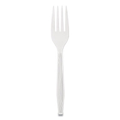 Berkley Square Elegant Dinnerware Heavyweight Cutlery, Polystyrene, Fork, White, 500/Box (1072010)