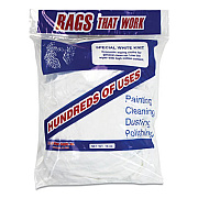 Monarch Brands Cotton Rags, White, 10/Carton (N080W431)