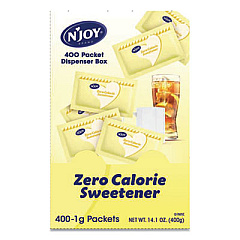 N'Joy Yellow Sucralose Zero Calorie Sweetener, 0.04 oz Packet, 400/Box (83220)