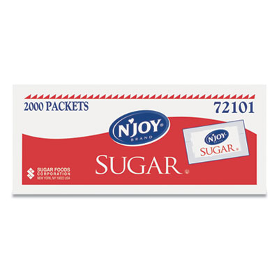 N'Joy SUGAR PACKETS, 0.1 OZ, 2,000 PACKETS/BOX (633757)