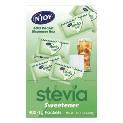 N'Joy Stevia Artificial Sweetener, 0.04 oz Packet, 400/Box (83221)