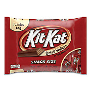 Kit Kat SNACK SIZE, CRISP WAFERS IN MILK CHOCOLATE, 20.1 OZ BAG (184444)