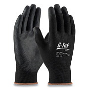 G-Tek GP POLYURETHANE-COATED NYLON GLOVES, MEDIUM, BLACK, 12 PAIRS (177596)