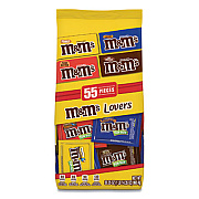 M & M's Fun Size Variety Mix, Caramel, Milk Chocolate, Peanut, Peanut Butter Flavors, 30.35 oz Bag, 55 Packs/Bag (56025)