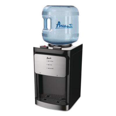 Avanti Counter Top Thermoelectric Hot and Cold Water Dispenser, 3 gal to 5 gal, 12 x 13 x 20, Black/Stainless Steel (WDT40Q3SIS)