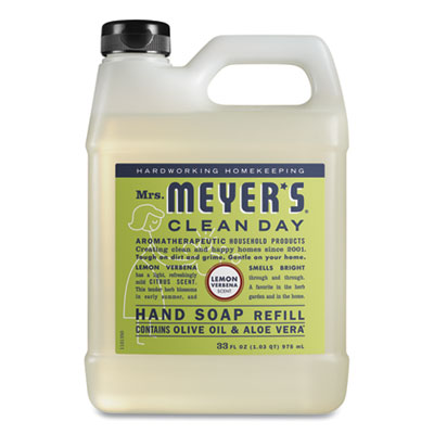 Mrs. Meyer's Clean Day Liquid Hand Soap, Lemon, 33 oz, 6/Carton (651327)