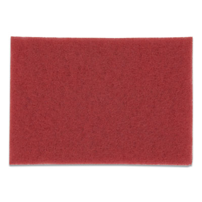 3M Low-Speed Buffer Floor Pads 5100, 20 x 14, Red, 10/Carton (59258)