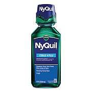Vicks NyQuil Cold and Flu Nighttime Liquid, 12 oz Bottle (01426EA)