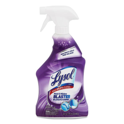 LYSOL Brand MOLD AND MILDEW REMOVER WITH BLEACH, 28 OZ TRIGGER SPRAY BOTTLE, 9/CARTON (89953CT)