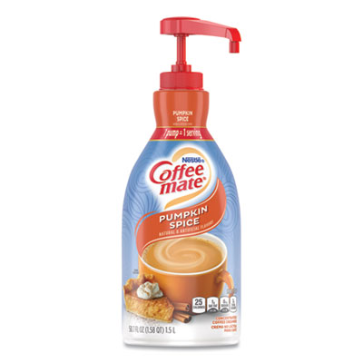 Coffee mate Liquid Creamer Pump Bottle, Pumpkin Spice, 1.5L Pump Bottle (31460)