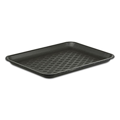 Pactiv Evergreen Supermarket Trays, #27S, 15 x 5.5 x 0.93, Black, 250/Carton (51P927S)