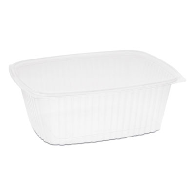 Pactiv Evergreen Showcase Deli Container Base, 1-Compartment, 64 oz, 9 x 7.4 x 4, Clear, 220/Carton (YCI850640000)