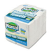 Marcal SMALL STEPS 100% PREMIUM RECYCLED TOWELS, 1-PLY, MULTI-FOLD, WHITE, 250 SHEETS/PACK, 8 PACKS/CARTON (6729)