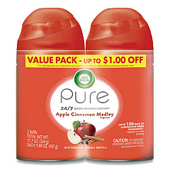 Air Wick Freshmatic Ultra Spray Refill, Apple Cinnamon Medley, 5.89 oz Aerosol Spray, 2/Pack (82680PK)