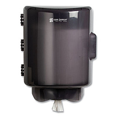 San Jamar Adjustable Center Pull Towel Dispenser, 10.75 x 10.25 x 13.25, Black Pearl (T420TBK)