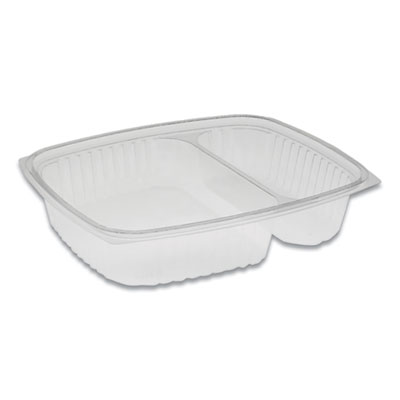 Pactiv Evergreen Showcase Deli Container Base, 3-Compartment, 10 oz; 23 oz, 9 x 7.4 x 1.5, Clear, 220/Carton (YCI854200000)