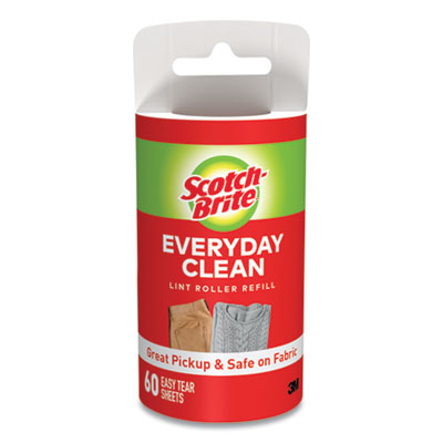 Scotch-Brite Lint Roller Refill Roll, 60 Sheets/Roll (836RFS60)