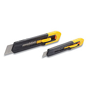 Stanley TWO-PACK QUICK POINT SNAP OFF BLADE UTILITY KNIFE, 9 MM AND 18 MM, YELLOW/BLACK (2722094)
