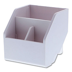 Bostitch KONNECT DESKTOP ORGANIZER STORAGE BIN, SHORT, 3.4" X 3.5" X 3.5", WHITE (24357588)