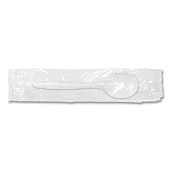 Berkley Square INDIVIDUALLY WRAPPED MEDIUMWEIGHT CUTLERY, SOUP SPOON, WHITE, 1,000/CARTON (886634)