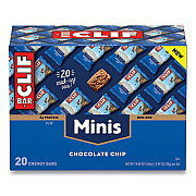 CLIF Bar ENERGY BAR, MINI CHOCOLATE CHIP, 0.99 OZ BAR, 20/BOX (24395042)