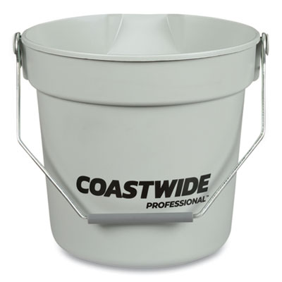 Coastwide Professional Plastic Bucket, 10 qt, Gray (24418766)