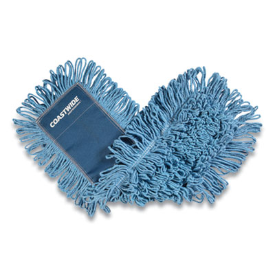 Coastwide Professional Looped-End Dust Mop Head, Cotton, 24 x 5, Blue (24418789)